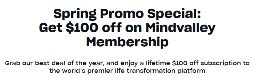 $100 Off On Mindvalley