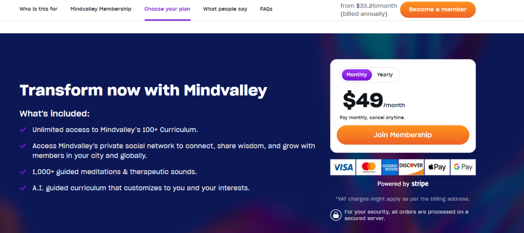 Mindvalley Monthly Membership