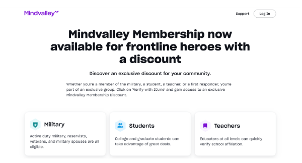 Mindvalley Teachers' Discount