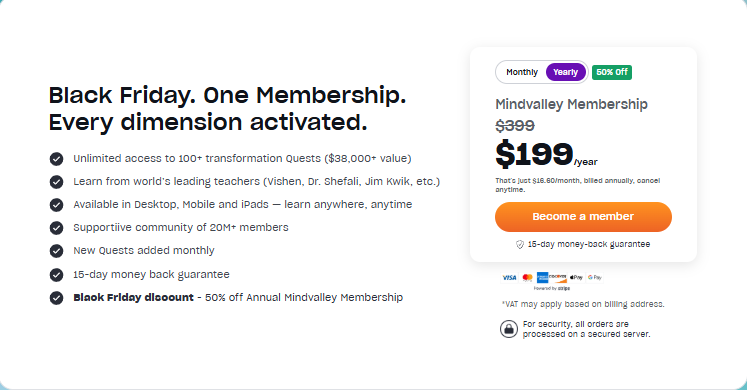 Mindvalley Black Friday