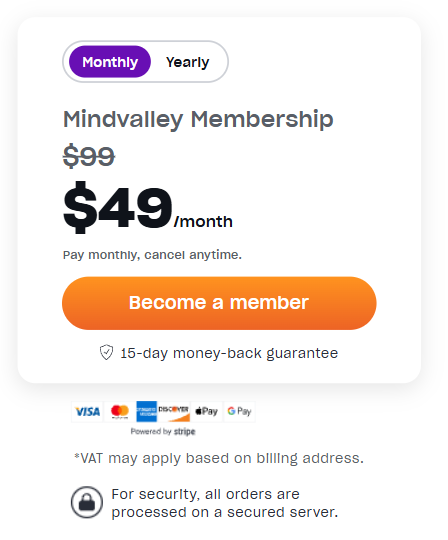 Mindvalley Membership (Monthly)